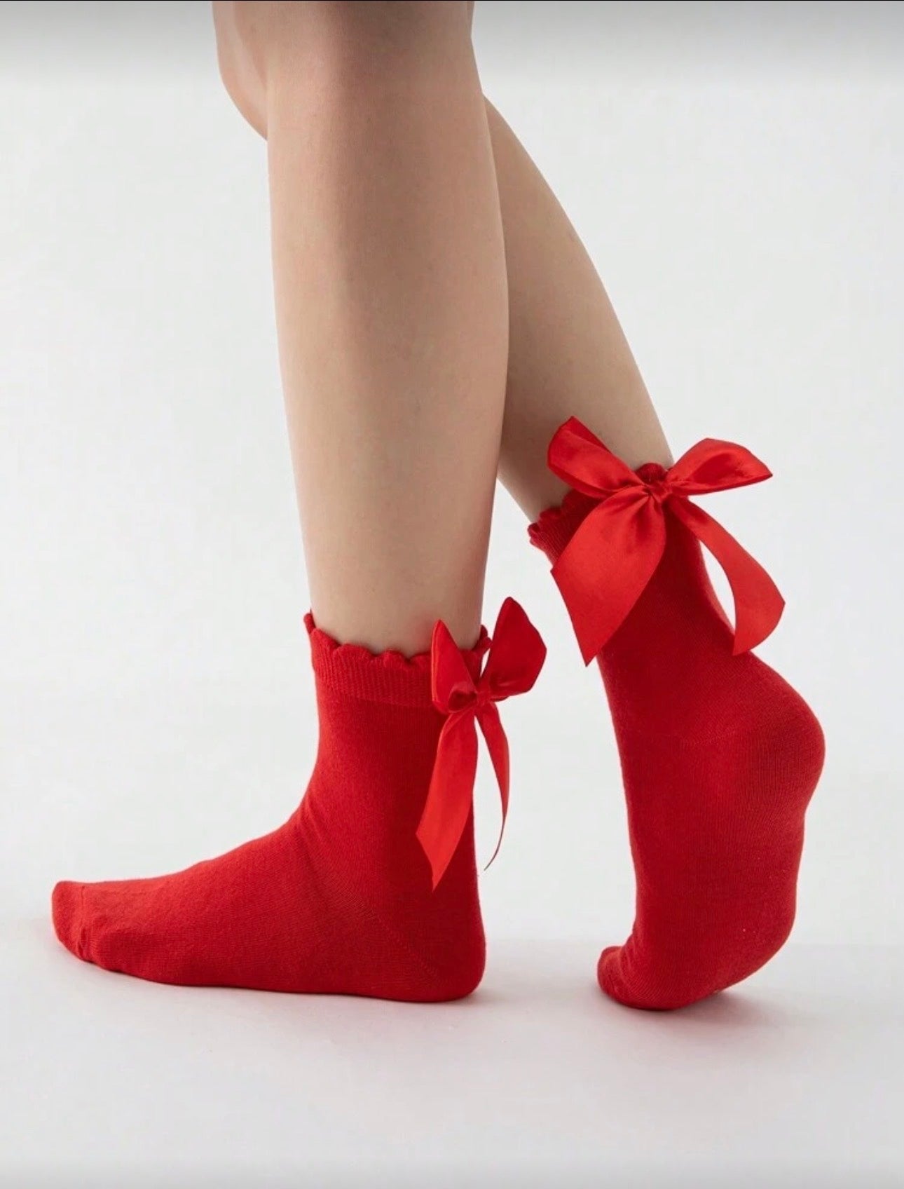 ROME Fashion Bow Decor Mid-Calf Socks