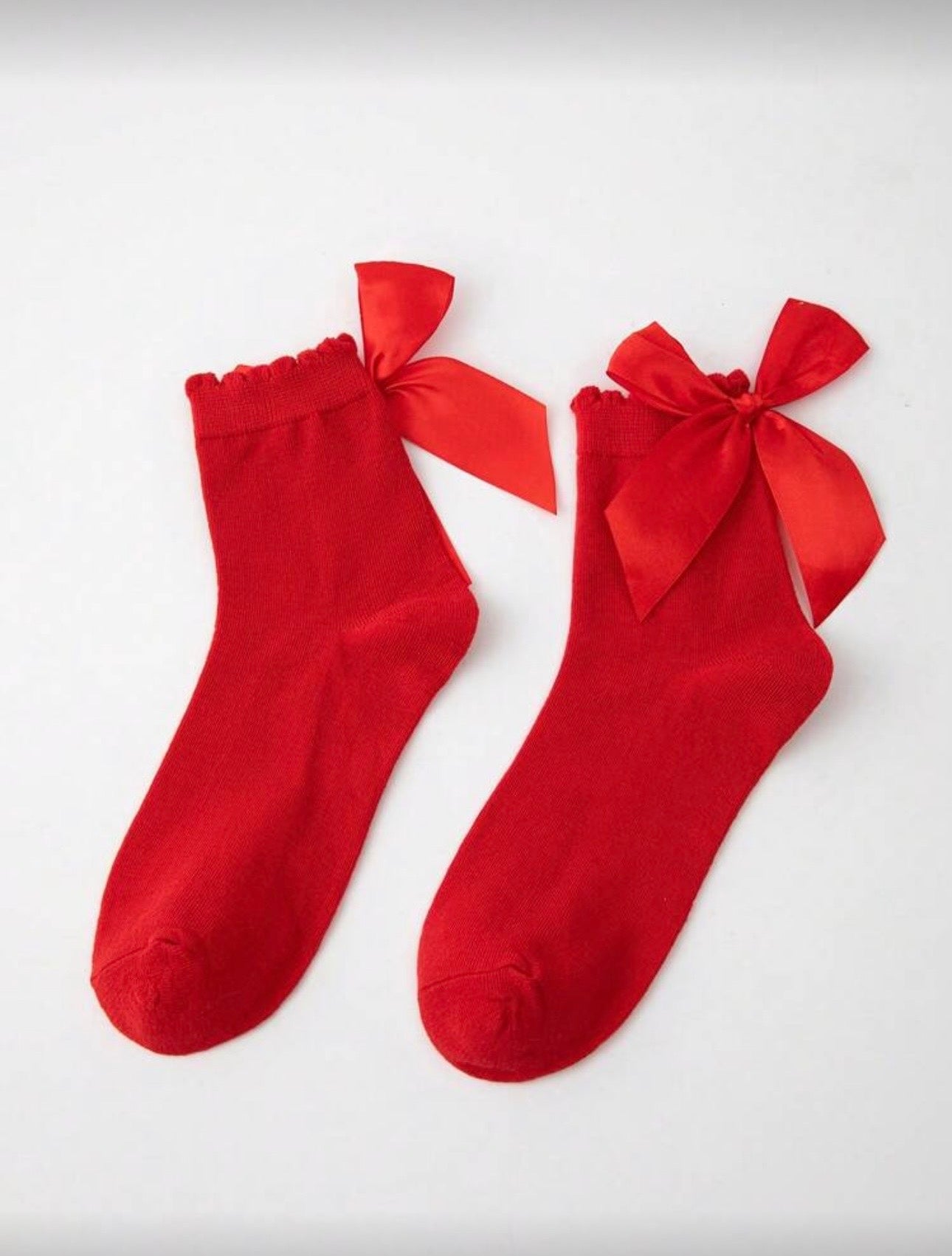 ROME Fashion Bow Decor Mid-Calf Socks